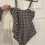 Loft Black and White Checkered Gingham Swimsuit Photo 5