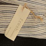 đź’•FRESH LAUNDRYđź’• 100% Linen Cropped Wide Leg Jumpsuit Blue White Stripes XL NWT Photo 6