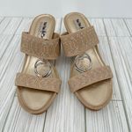 Coach and Four Viola tan wedge slip on sandals size 6 Photo 1