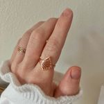 Boutique “Cali” Rosegold Shell Ring 8.5 Classic Elegant Beachy Minimal Femme Photo 9