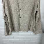 CP Shades  Neutral Vine Leaf Embroidered Button Down Long Sleeve Top Size M Photo 2