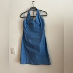 Gap  Women’s Size 10 Blue Halter Dress Cotton Spandex Blend NWOT Photo 1