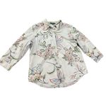 Ralph Lauren Women Spring Floral Print Beige Button Down Shirt Sz XL Pink Photo 5