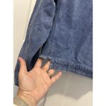 Women’s Blue Size Large Sequin football Game Day corduroy Fringe Jacket Coat Photo 7