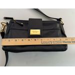 Tignanello Black Leather Crossbody Bag Adjustable Strap Gold Hardware Photo 6