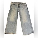 American Eagle Stovepipe Jeans Strigid Light Wash Women’s 14 Short Wide Leg Photo 1