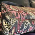 Talbots Purse Kiss Lock Paisley Black Dress Retro 1960s style Fab Handbag Clutch Photo 9