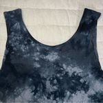 Calvin Klein  Performance Black Tie Dye Twist Back Cropped Tank Top Size Small Photo 4
