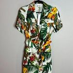 House of Harlow NWT  1960 linen blend tropical print utility dress Photo 0