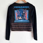 Chumbak “Midnight Readers” Embroidered Accent Jacket Black Medium Photo 1