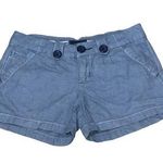 American Eagle  Blue Cotton Mid Rise 3.5” Inseam Pockets Size 2 Like New Photo 0