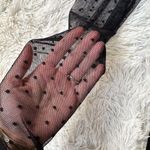 NWT Tash + Sophie Black Sheath Stretch Dress Swiss Dot Mesh Long Sleeves Sz LRG Photo 5