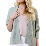 Barefoot Dreams Bearfoot Dreams Women XXS/XS CozyChic Lite Ribbed‎ Cardigan Batwig Sweater Grey Photo 0