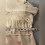 Free People Size L Cream Oversized Hoodie Boho Mixed Fabric Raw Hem Pullover Photo 5