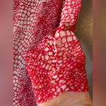 Susan Graver  red sheer open front cardigan Photo 4