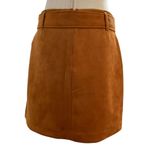 Forever 21 Women's Large Faux Suede Rust Orange Brown Mini Skirt 60's Retro Photo 3