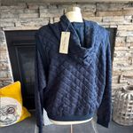 Quilted Navy Women's Hoodie Blue Size L Photo 1
