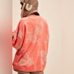 We The Free Free People Claasic Print Oversized Crewneck Coral Combo Photo 5