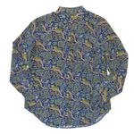 J.Crew NWT Silk Button-up Shirt in Navy Leopard Botanical Cheetah Print 6 Photo 2