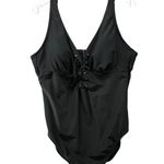 Adore Me NWOT Black Padded Lace-Up One Piece Photo 2