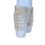 Ralph Lauren neutral cream women's size 6 ripped denim jean shorts button zip Photo 2