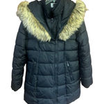 Laundry by Design  Womens Faux Fur Hooded Zip   Puffer Jacket Sz L Photo 0