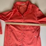 Soft Surroundings Soft Surroundings Thelma Tunic Sz L Button Up Tencel Blend Long Sleeve Coral Photo 12