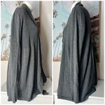 Olivia Sky  Dark Grey Soft Knit Open Front Cardigan Ribbed Collar Sweater XL Photo 2