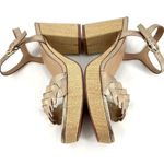 Naturalizer Women's Pandora Braided Ankle Strap Platform Heels Soft Gold Size 8 Photo 5