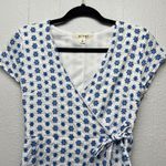 Mi Ami Embroidered Bohemian Coastalgirl Cottagecore Floral Mini Dress Sz Small Blue Photo 3