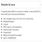 Good American  Luxe Suiting Boyfriend Blazer Ivory White Photo 14