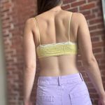 Urban Outfitters Yellow Bralette with White Lace Trim Photo 3