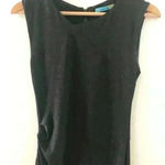 Alice + Olivia  Ruched Shimmery Black Dress Size 0 Photo 5