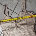 American Eagle  Women Beige Plaid Mini dress size L‎ Photo 8