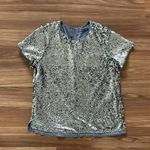 Abercrombie & Fitch Size S silver sequin crop top from Photo 0