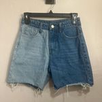 Hope Ave. XS Color Blocking Denim Shorts Blue Photo 0