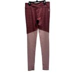 FP Movement Heathered Wine Ribbed Pink Colorblock Evolution Leggings Sz Medium Photo 3