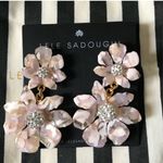 Lele Sadoughi NWOT  crystal floral drop earrings Photo 1
