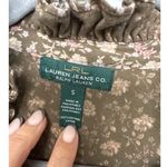 LRL Lauren Jean Co. Floral Print Long Sleeve Ruffle Henley Top, Size S, Like New Brown Photo 1