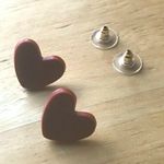 Handmade Heart Earrings Posts Polymer Clay Valentine Birthday Romance Cu… Photo 3