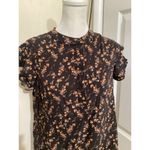 Jachs Girlfriend Jach’s Girlfriend Womens Black Floral Blouse Flutter Cap Sleeves M Photo 1