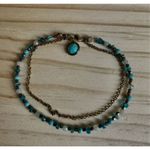 Double Strand Apatite & Aquamarine Gemstone Bracelet with Turquoise Charm & Ster Photo 6