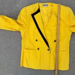 Vintage 90s Sheridan Square Yellow Black Rough Woven Women's Blazer Size 14 Photo 9