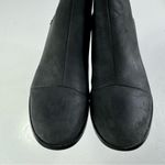 Toms Tom’s Black Nubuck Leather Ankle Booties Size 7 Photo 3