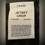 frame denim FRAME JetSet Crop Mini Boot Noir Black Coated High Rise Pants Size 1 (25-29) Photo 4