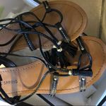 Call it spring  Black Ankle Wrap Sandals Photo 7