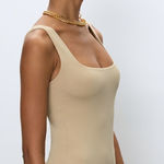 Aritzia  Babaton cream colored square neck slimming bodysuit Photo 0
