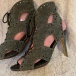 Joie  Aeron Lace Up Heel Sandal Women's Size 37.5 7.5 Gladiator Ash Green Shoes Photo 0