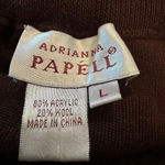 Adrianna Papell ‎ Streach Brown flat front Pants size large Photo 2