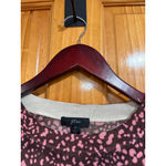 J.Crew 100% Merino Wool Pink Brown Leopard Print Crewneck Sweater Size Small Photo 1